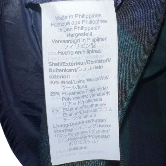 J.Crew Black Watch Plaid Wool Blend Sheath Dress - Size 6P - Picture 6 of 6